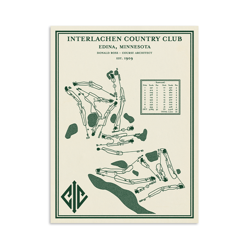 Interlachen Country Club Course Map