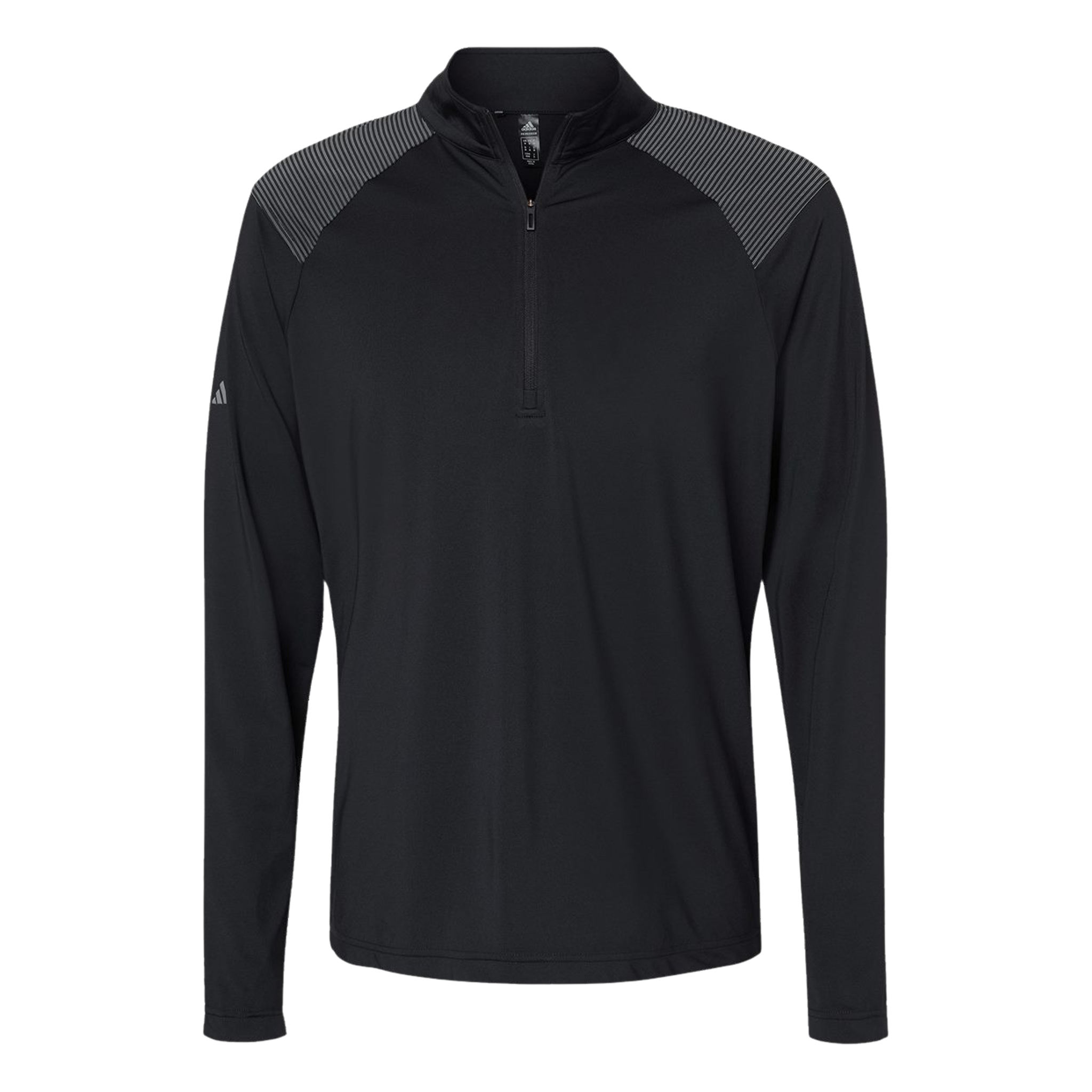 Shoulder Stripe Quarter Zip Pullover