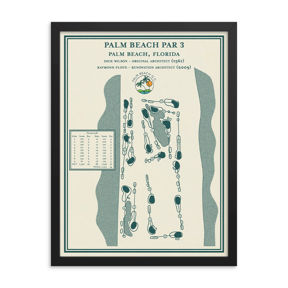 Palm Beach Par 3 Course Map