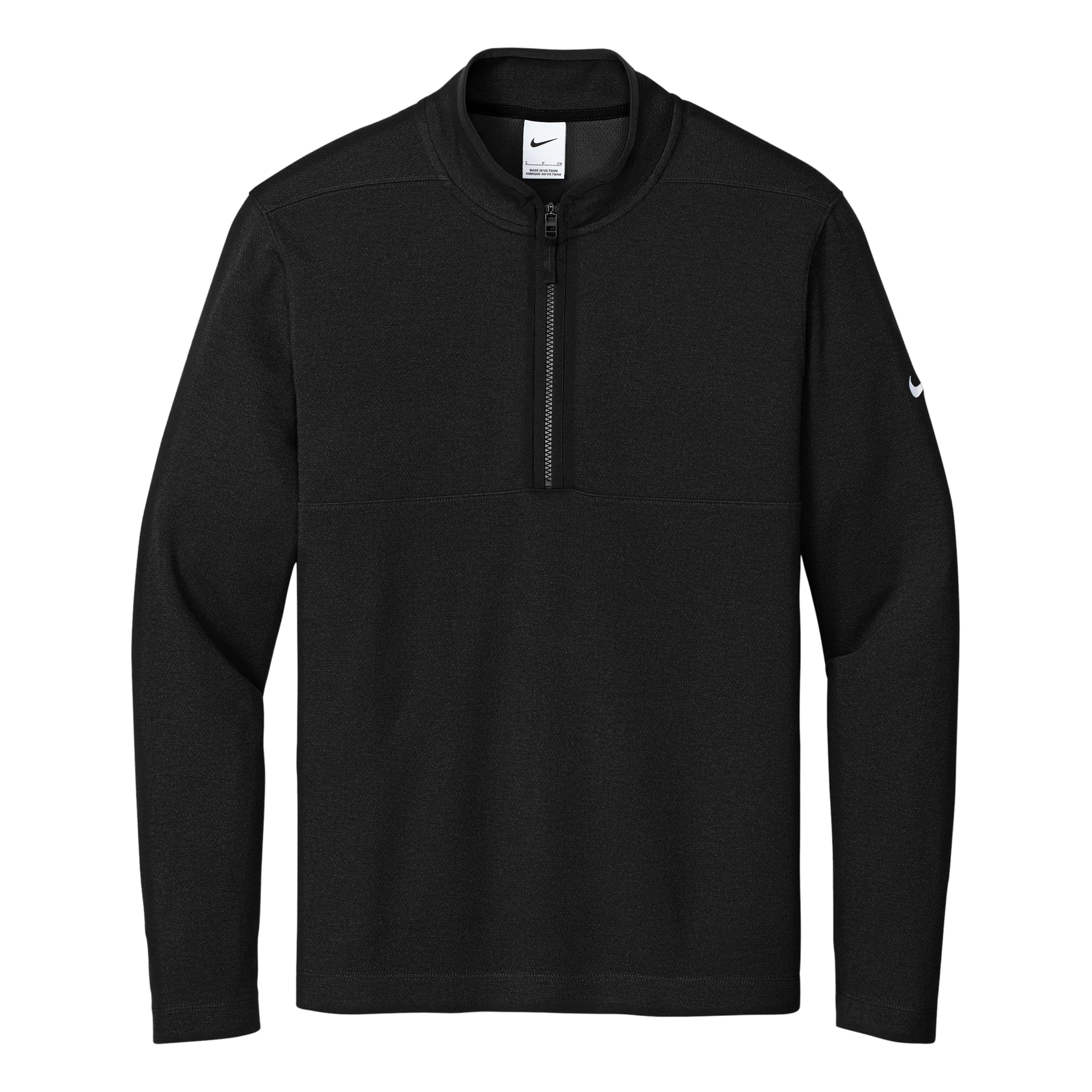 Textured 1/2-Zip Cover-Up