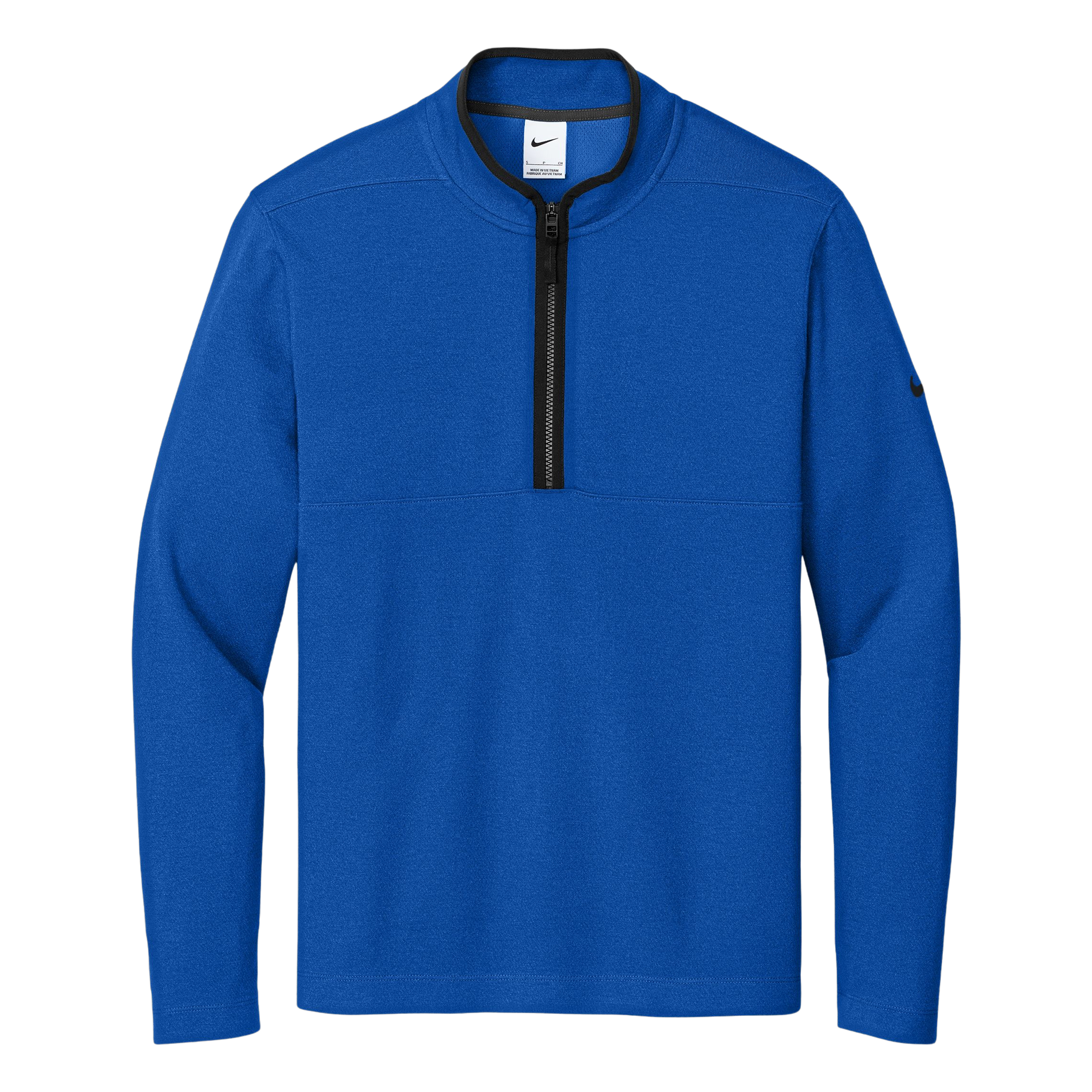 Textured 1/2-Zip Cover-Up
