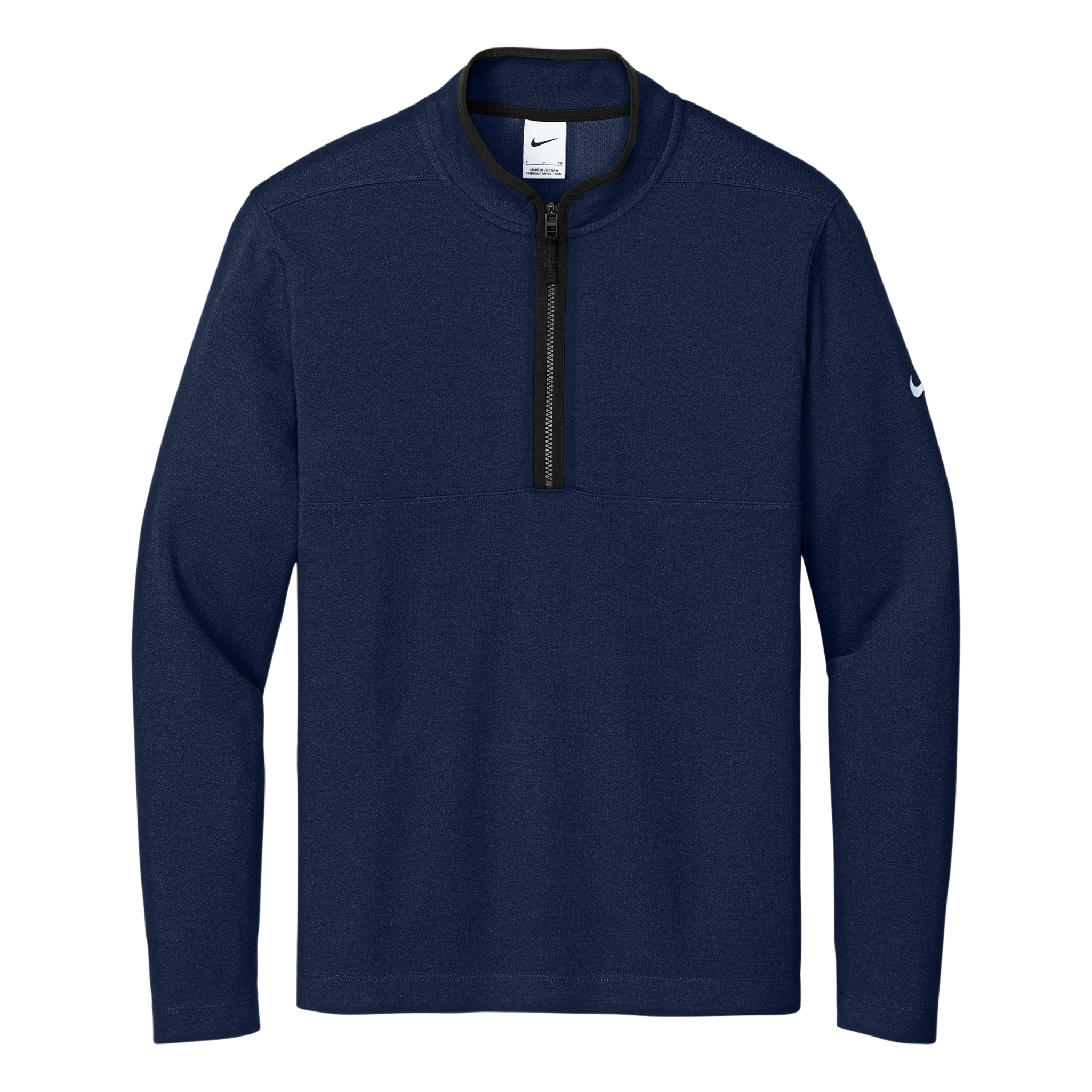 Textured 1/2-Zip Cover-Up